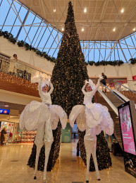 ice iceflowers winterwonderland steltenlopers steltlopers stiltwalkers winter wonder sstudio foekema bloemen op stelten