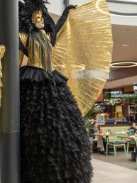 steltenlopers venetiaans italiaans entertainment steltenact goud gouden