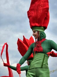 steltenlopers huren tulpen hollands lente groen entertainment